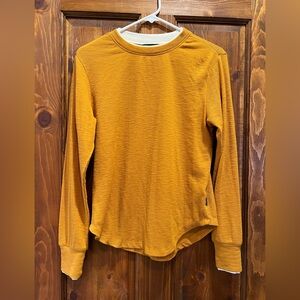 Eddie Bauer Mustard Ribbed Knit Sweater